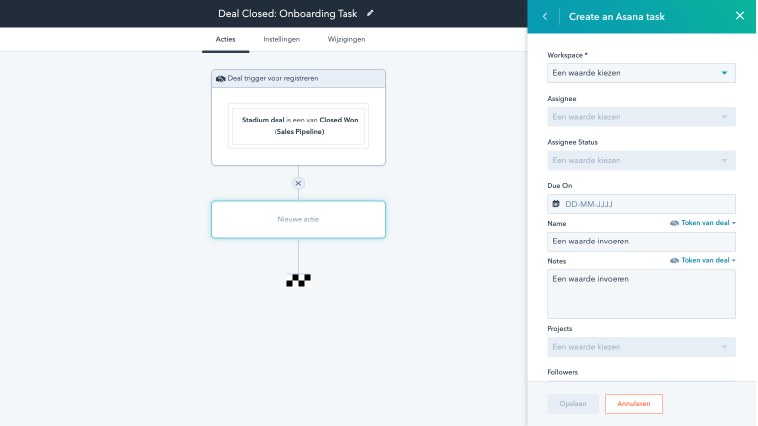 Gebruik klantgegevens in de HubSpot CRM om je processen te triggeren