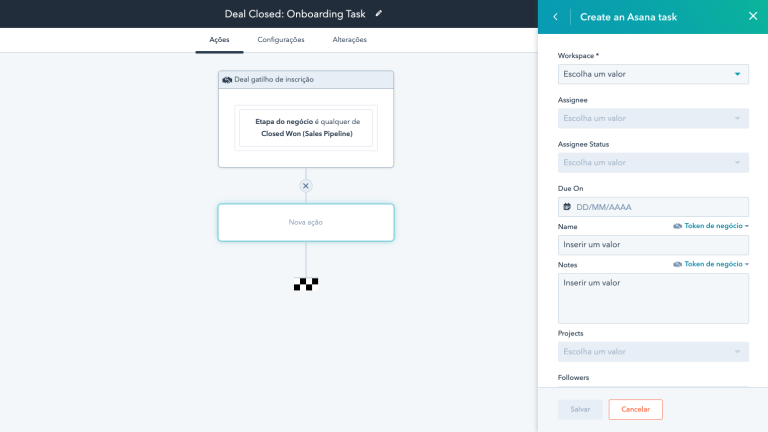 Use os dados de seus clientes no CRM da HubSpot para iniciar seus processos