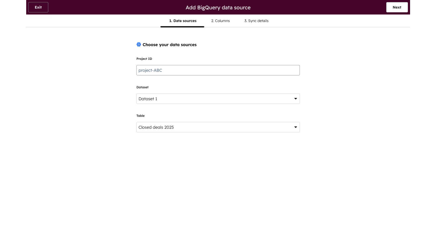 Choose your data source