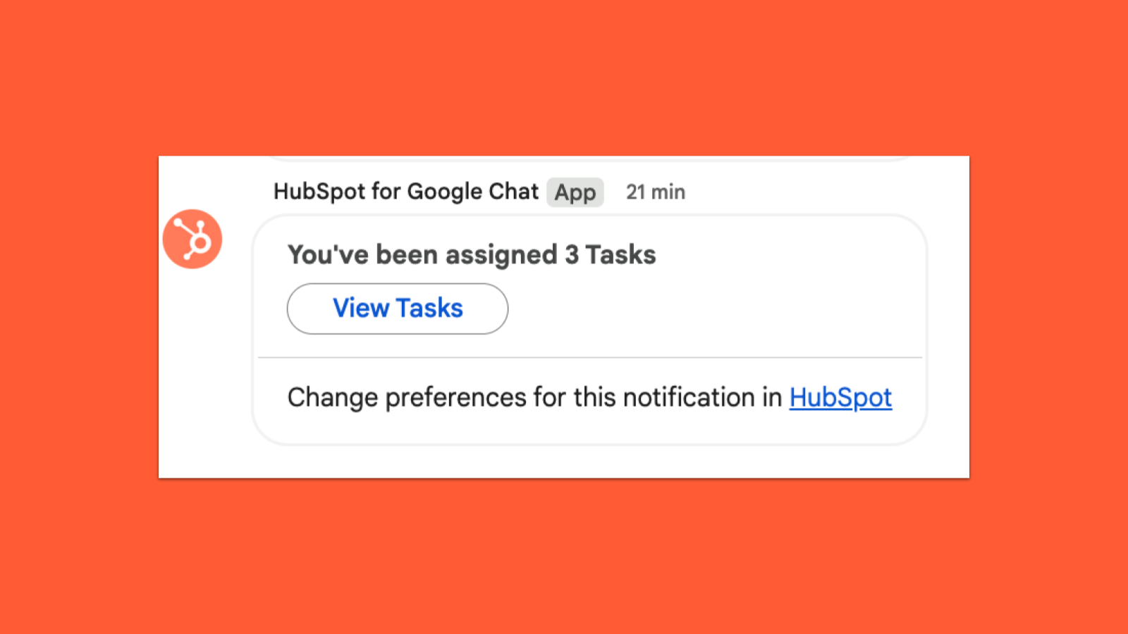 Get HubSpot notifications in Google Chat