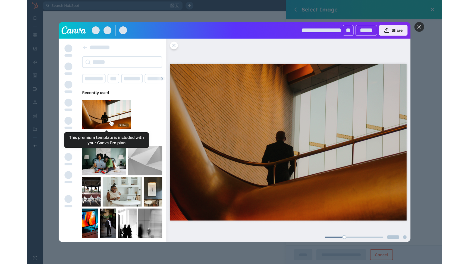 Easily access Canva directly within HubSpot.