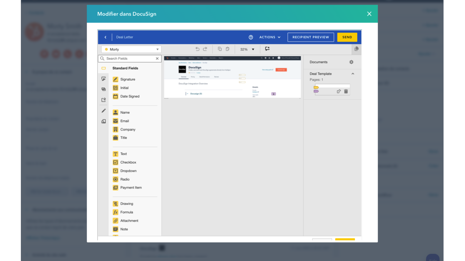 Intégration DocuSign pour HubSpot Connecter cette intégration
