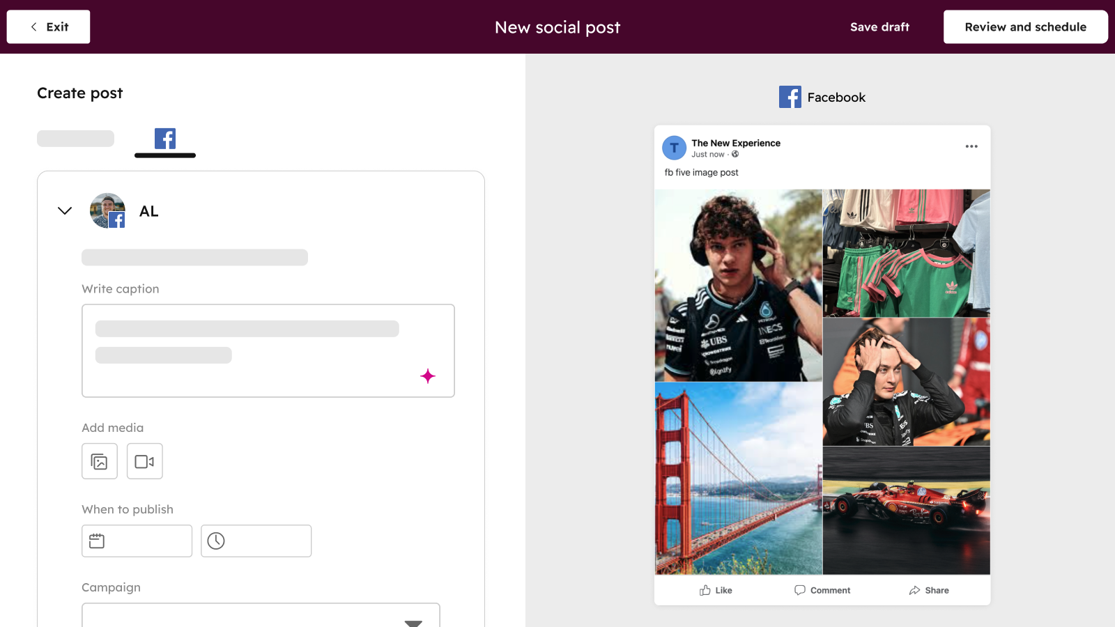 Post social content to Facebook from HubSpot