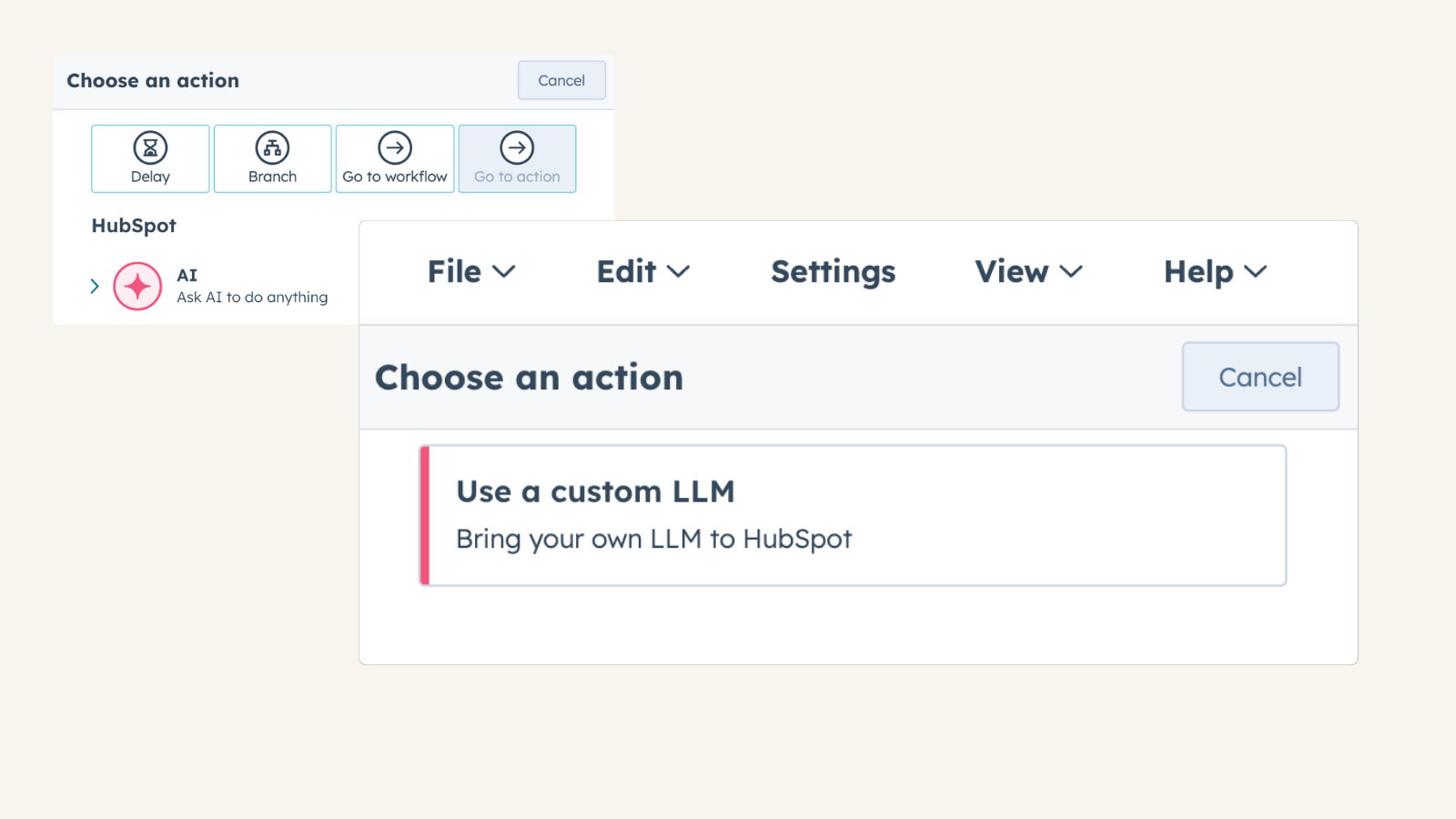 access Use Custom LLM Workflow