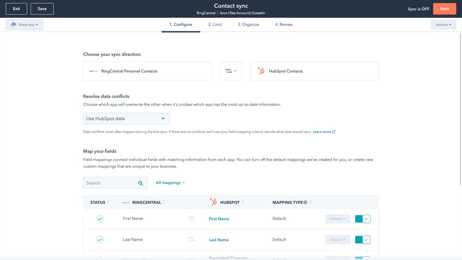 Custom field mappings