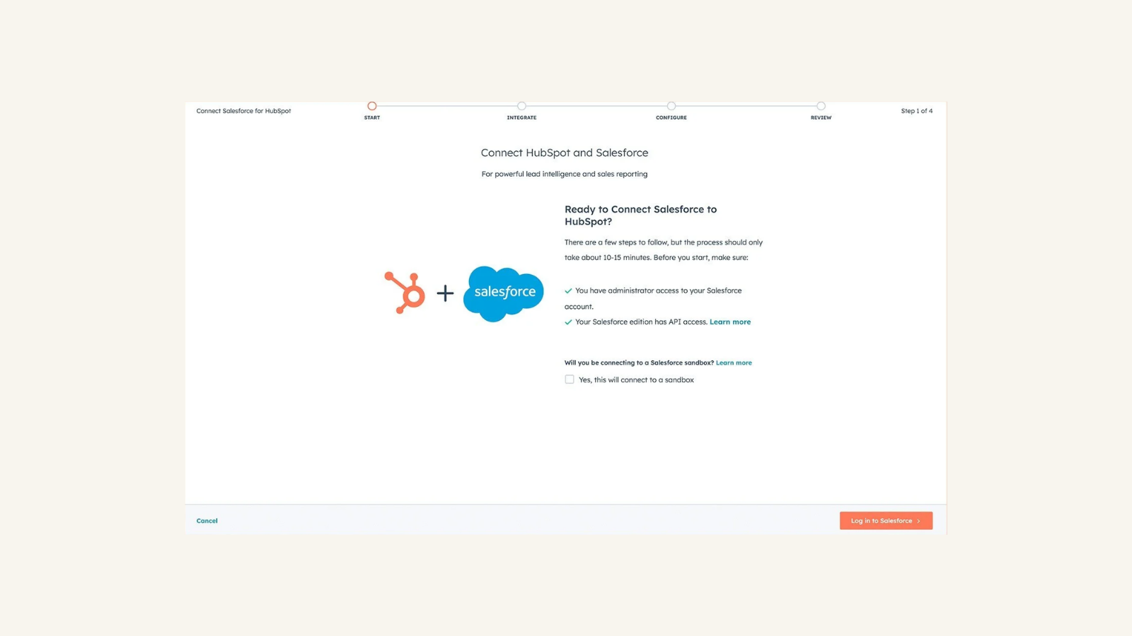 connect salesforce and hubspot