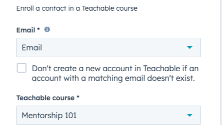 Create new “Students” in Teachable