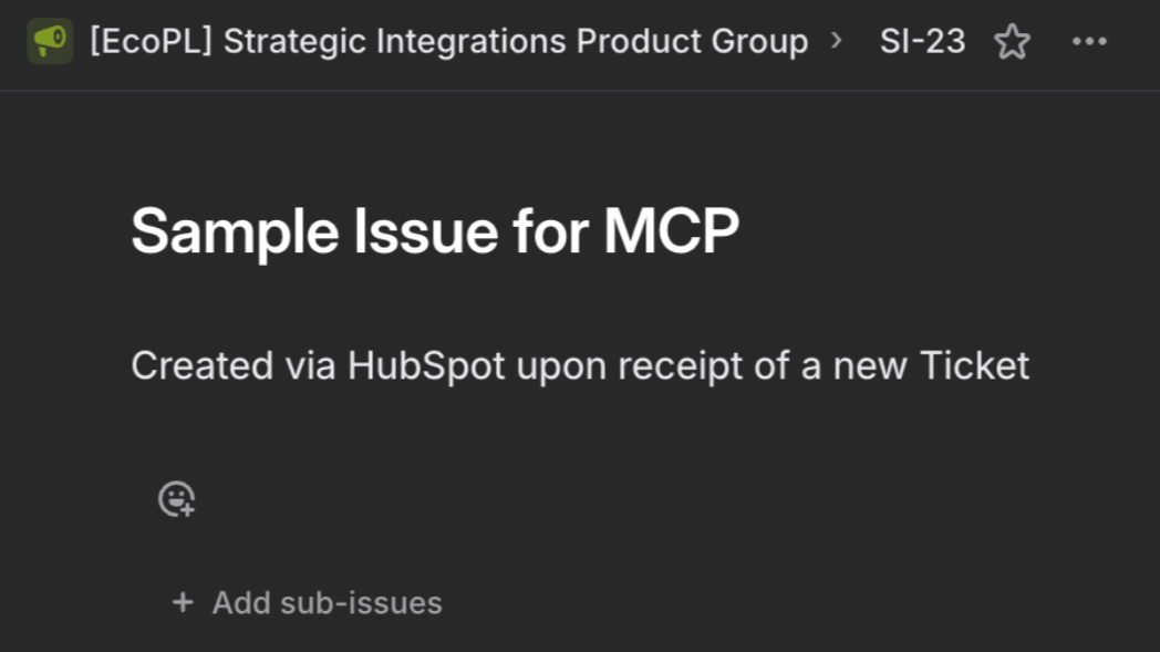 Sample Ticket Generated via Breeze Agent