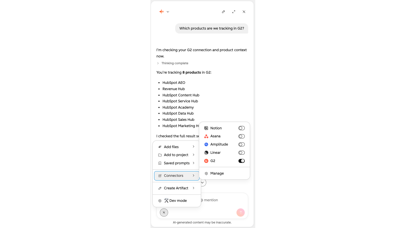 Using G2 in Breeze Assistant