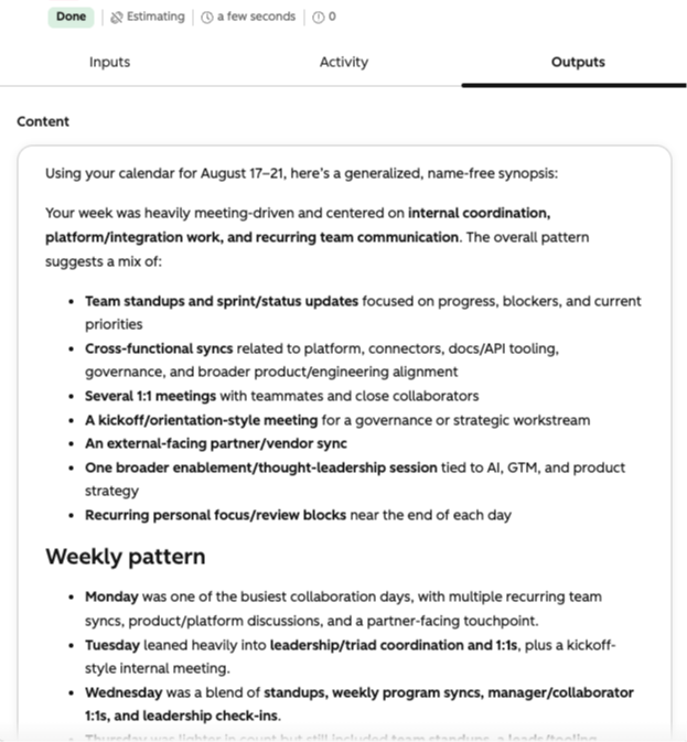 Calendar Summary via Agents in HubSpot