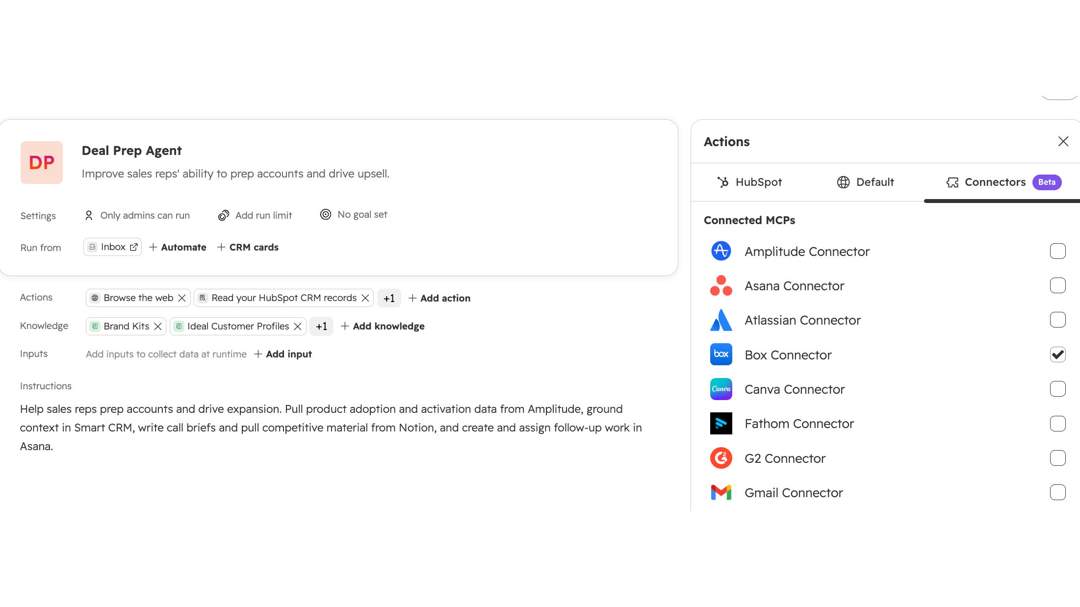 Adding Box to Agents