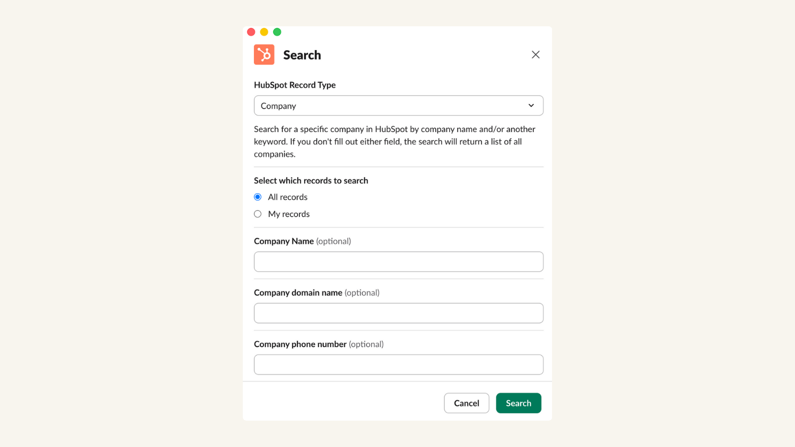 screenshot of slack shortcut
