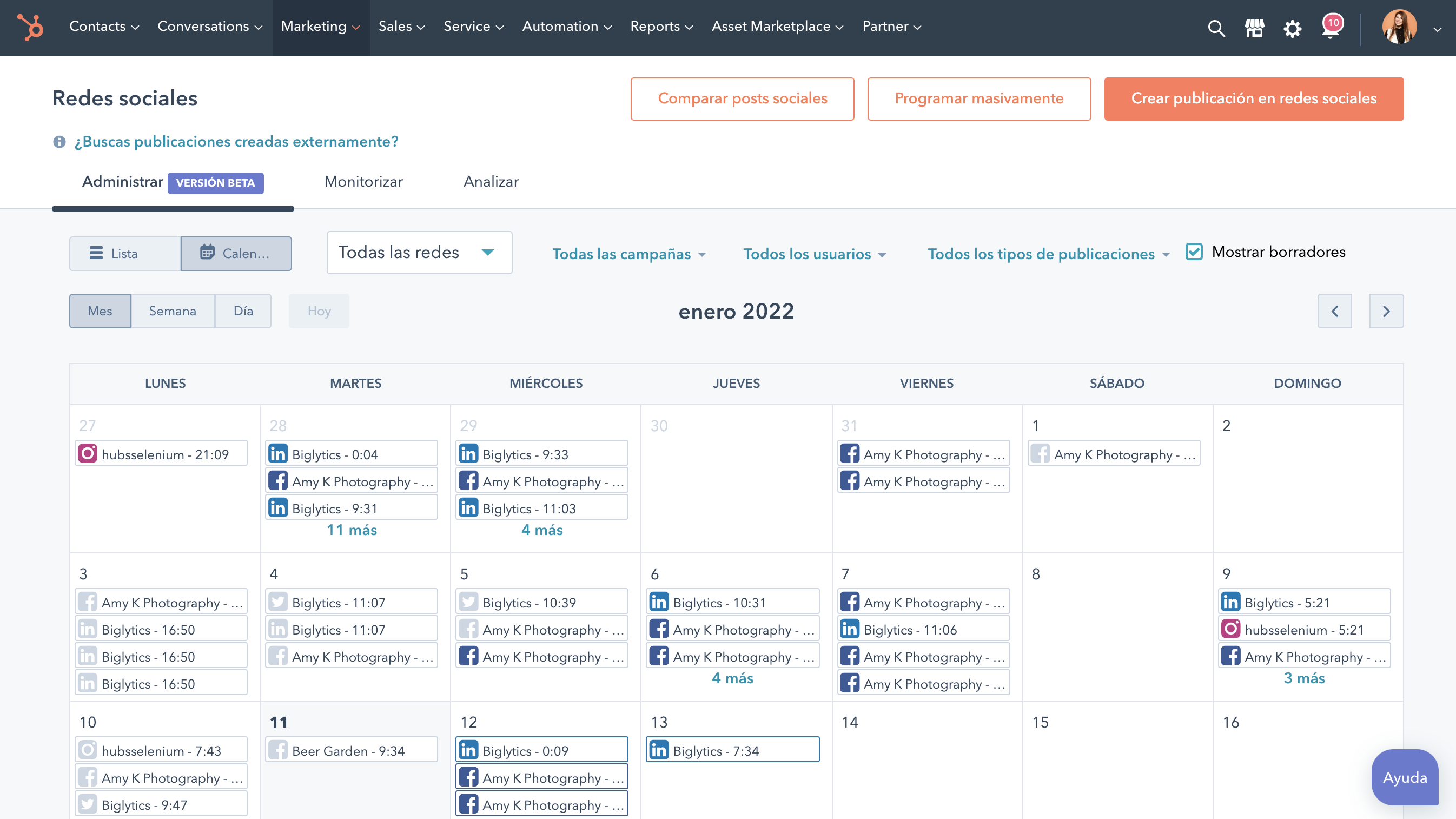 Entiende cómo encaja Facebook en tu calendario de redes sociales.