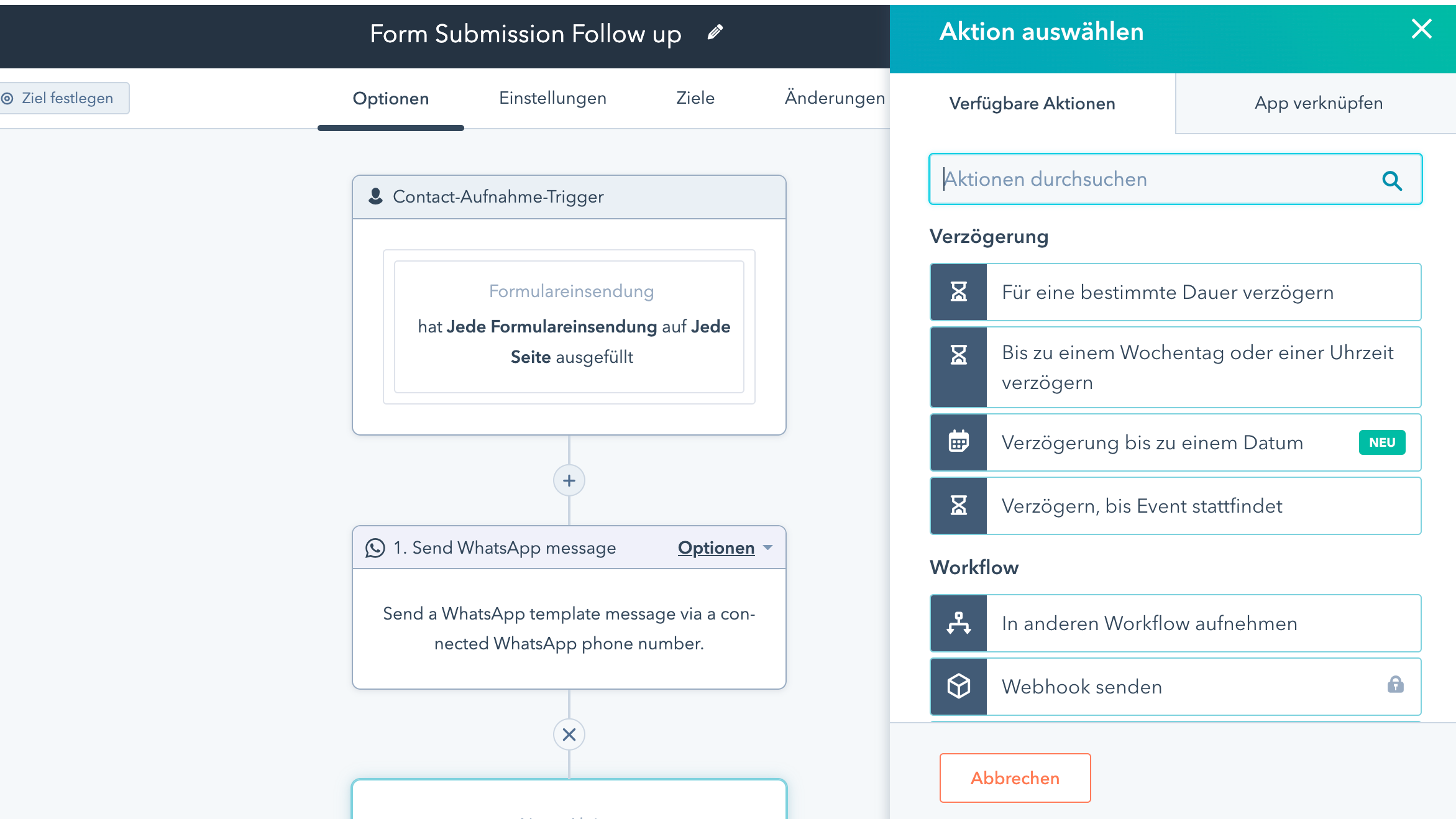 Automatisieren und personalisieren Sie Nachrichten über Workflows