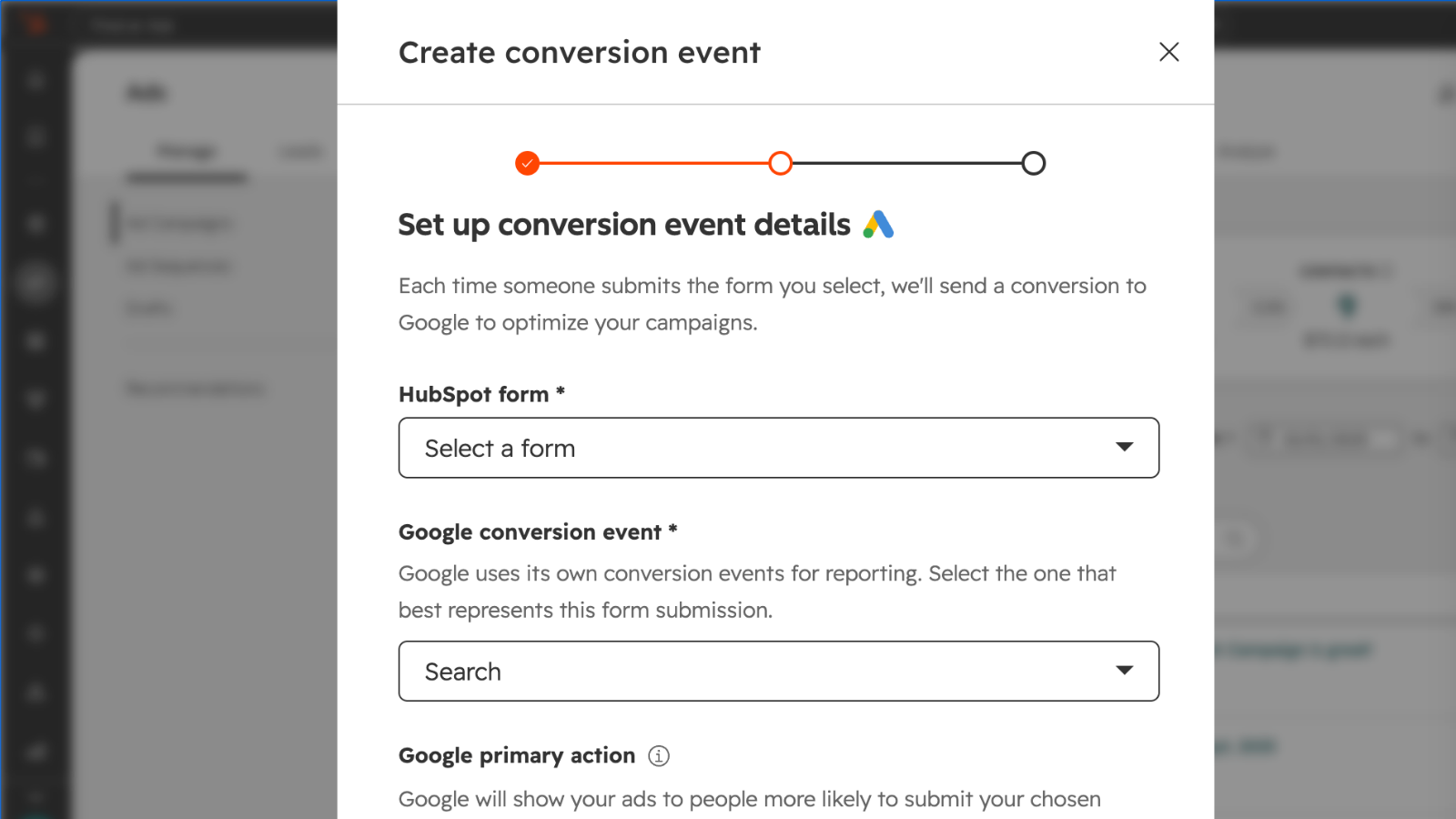 Sync events from HubSpot to Google.