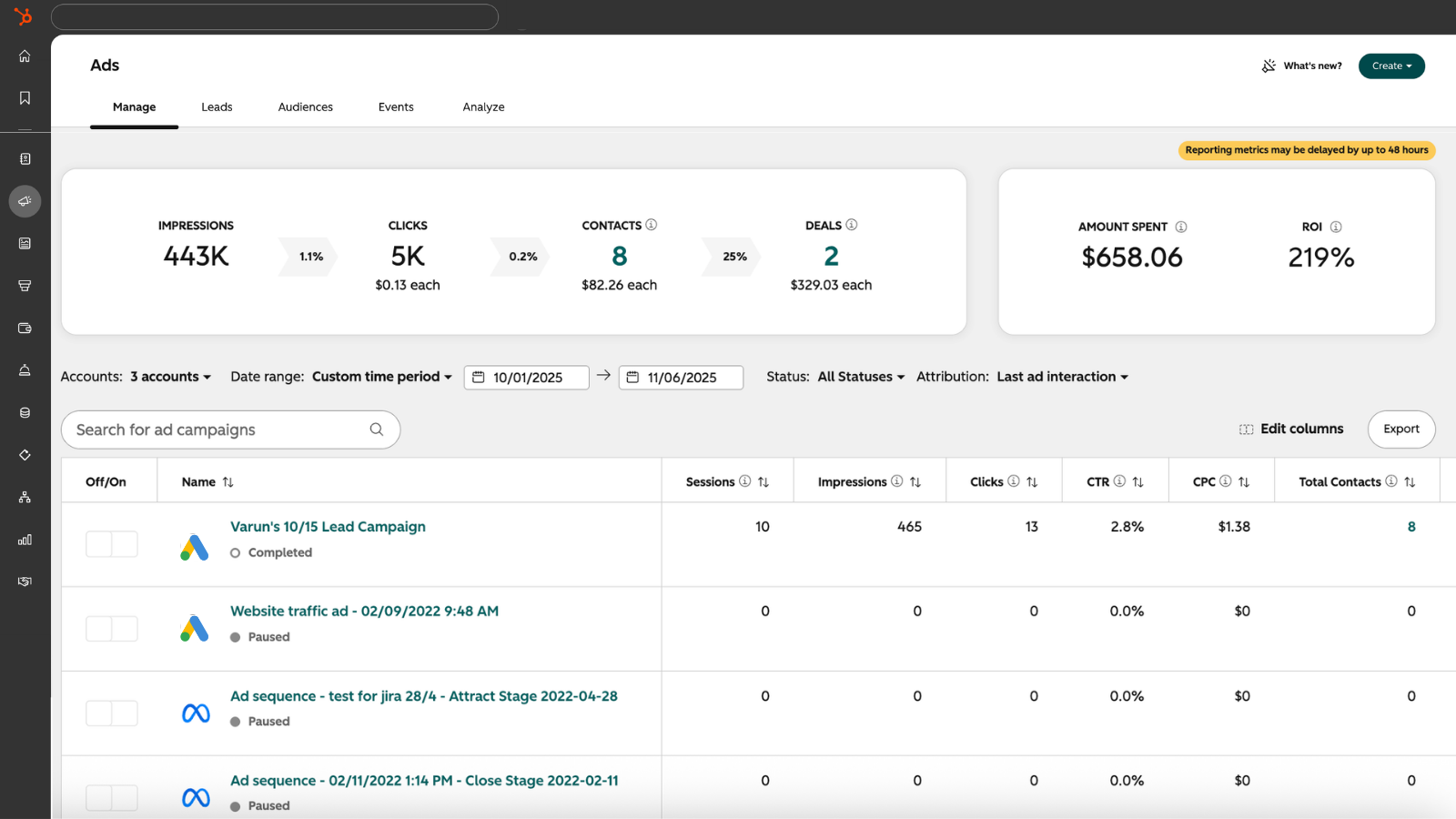 Create, manage, and report on Google ads in HubSpot