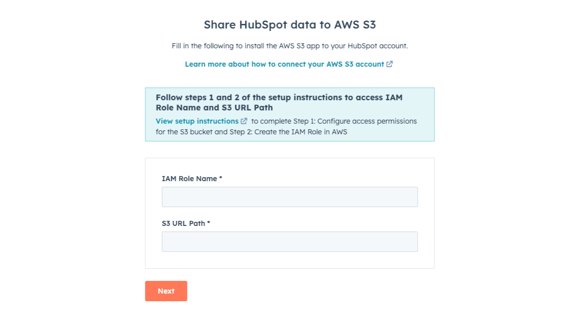 Set up sync to AWS S3