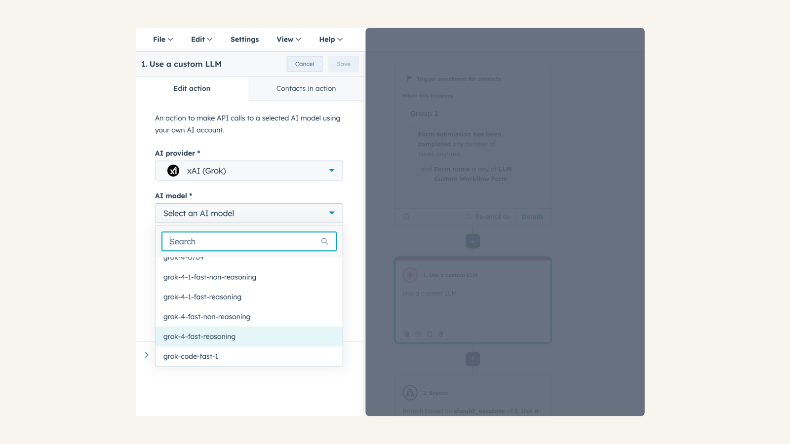 choose your model and temperature