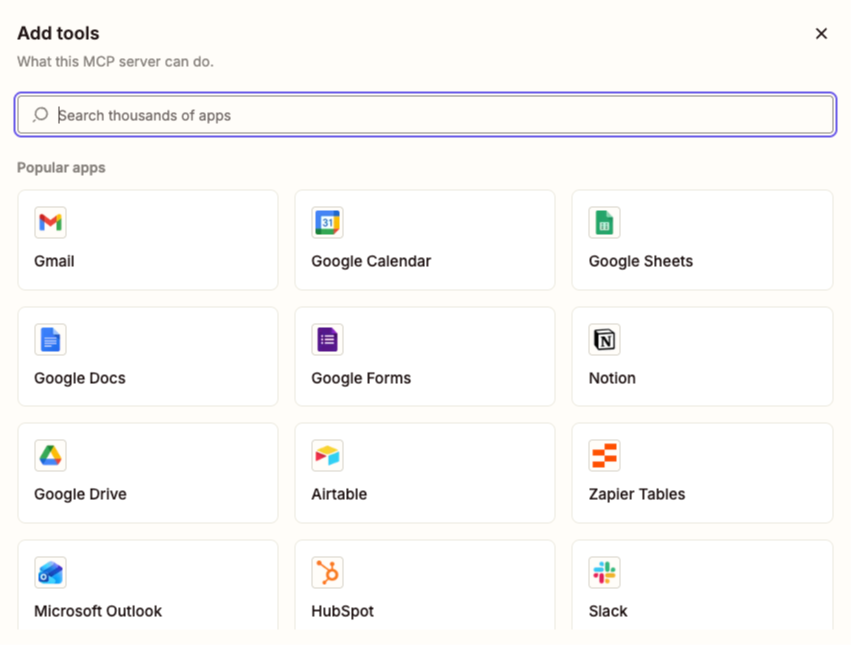 Zapier MCP Configuration